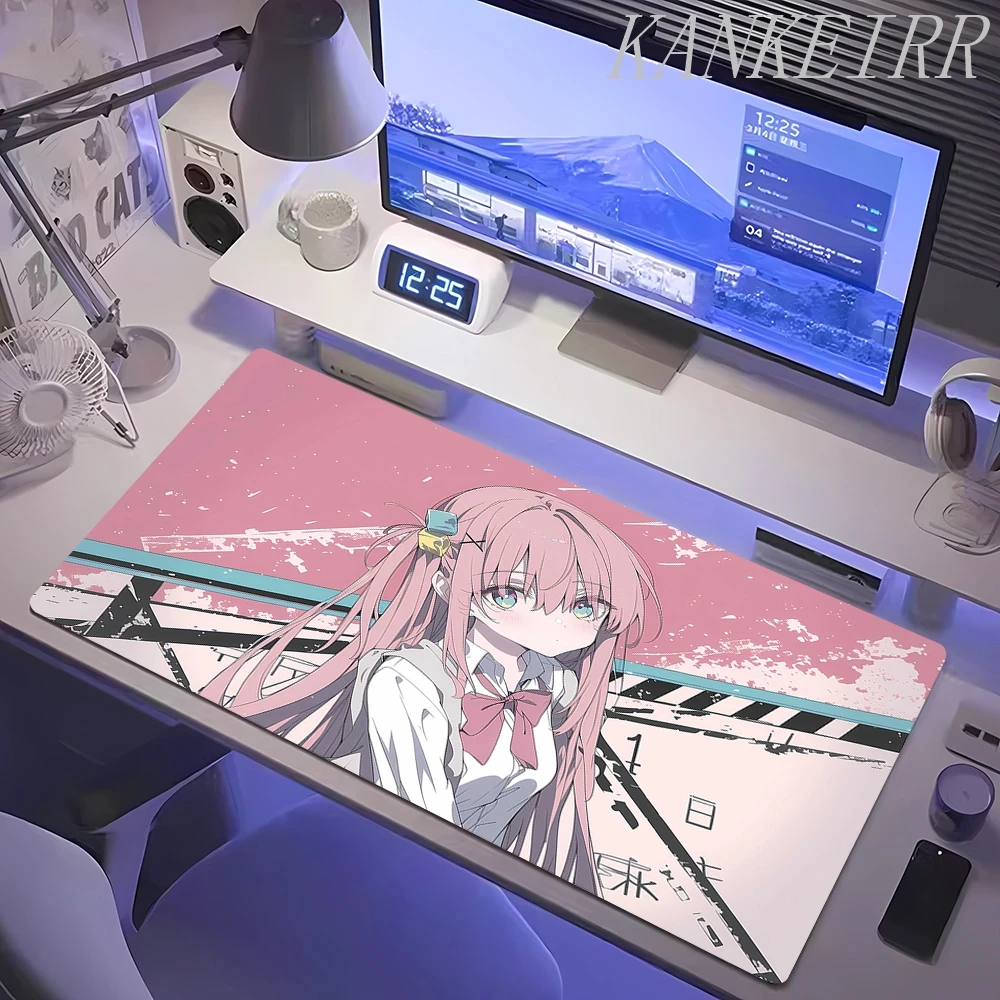 Kawaii Girl Mousepad Anime Bocchi The Rock! Large Gaming Mouse Pad LockEdge Thickened Computer Keyboard Table Desk Mat