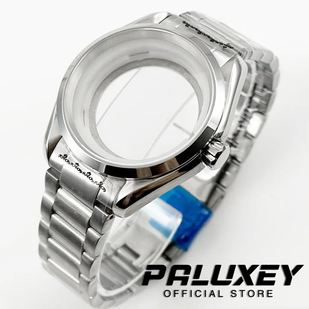 Koperta z szafirowym szkłem 40MM do NH34 NH35 NH36 NH37 NH38 NH39 NH70 NH72 Wodoodporna polerowana luneta Stalowa koperta zegarka Zakręcana koronka