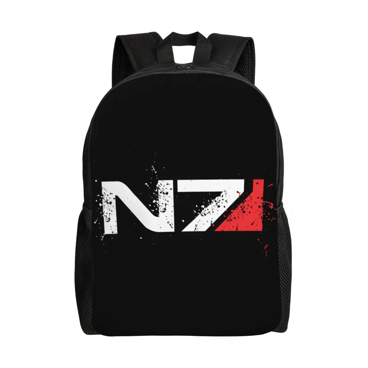 Video Game Mass Effect N7 Backpacks for Men Women College School Students Bookbag Fits 15 Inch Laptop Alliance Military Bags