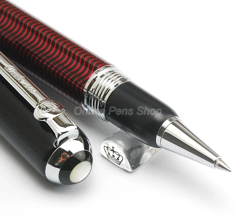 

Duke Metal Red & Silver Carbon Fiber Roller Ball Pen Professional Writing Pen DRP015