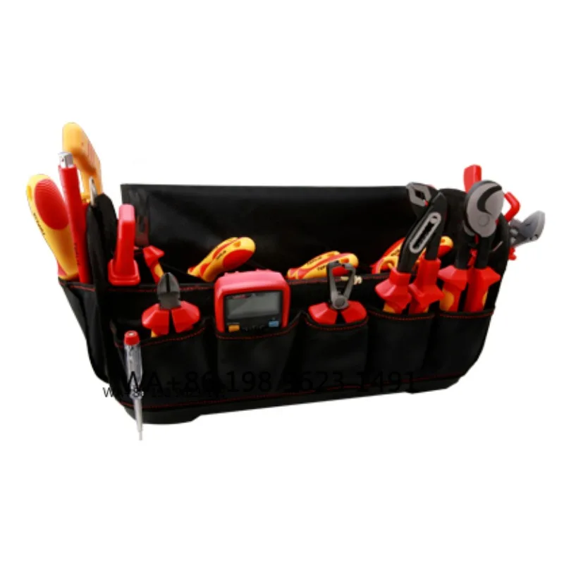 Professional 38-Piece Insulated Electrician Tool Kit Complete Combination Toolbox for Power Equipment Maintenance & Repair