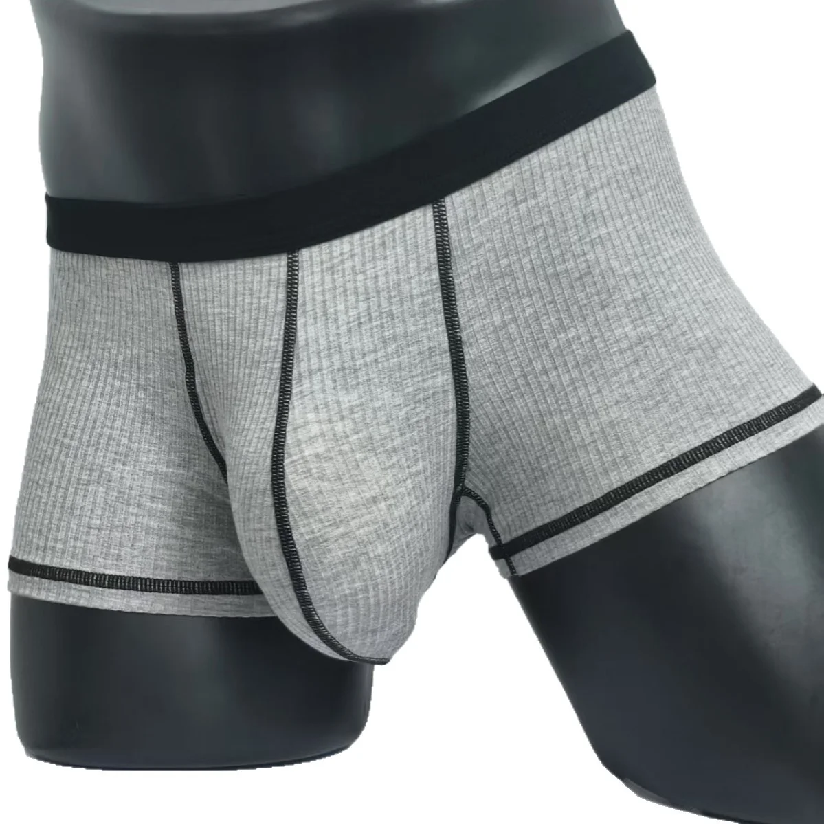 

Men Large Bag Personalized Design Underwear Sweat Absorbent Thin Breathable U Convex Pouch Boxer Briefs Soft Trunks
