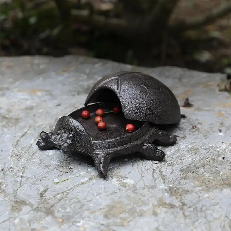 Animal Figurine Key Tray Ladybug Key Bowl Iron Retro Key Box Animal Statue Jewelry Box Rustproof Candy Dish For Entryway &