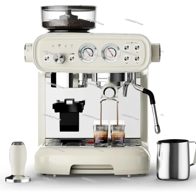Upgraded Version Espresso Machine with Grinder, 20 Bar Espresso Machine with Milk Frother Steam Wand – All in One Espresso Maker