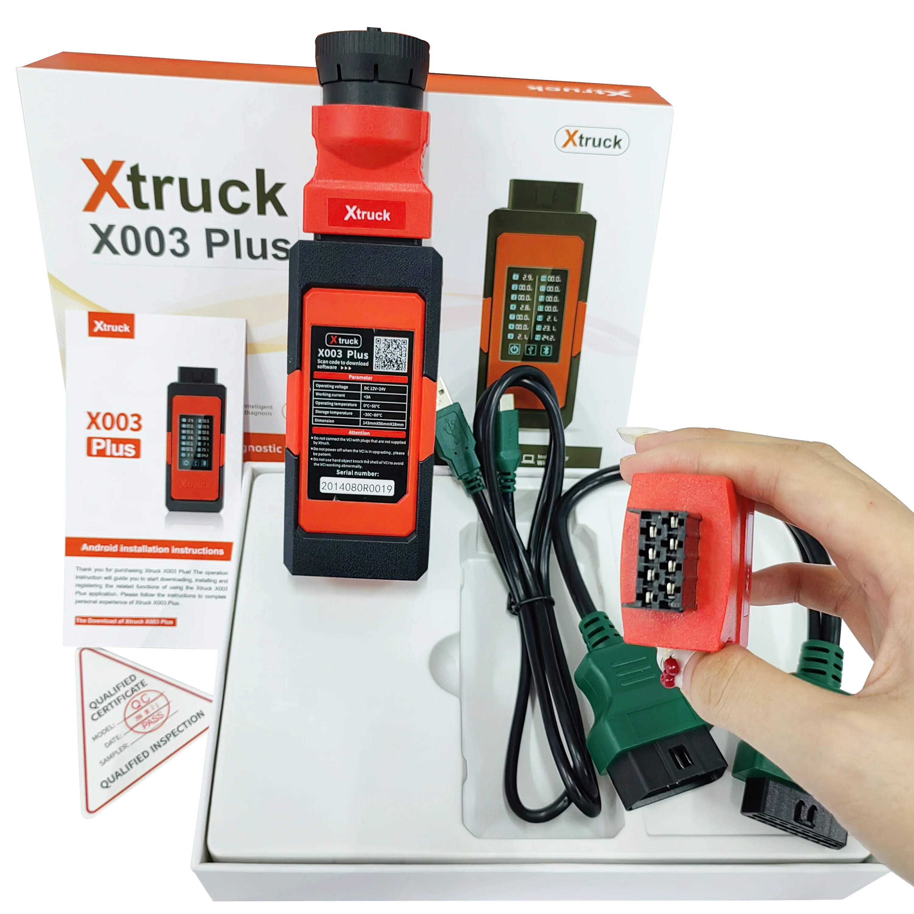 Multi-language Heavy Duty Truck scanner wireless Bl-uetooth connection data reading flashing fault code For X truck X003 plus