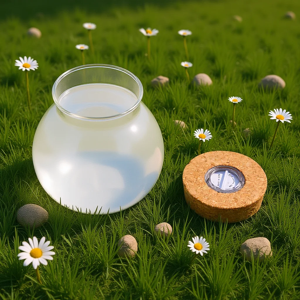 

Led Light Ecological Bottle Glass Micro Landscape Fish Tank For Room Decor, Cylindrical Borosilicate Glass Diy Aquarium