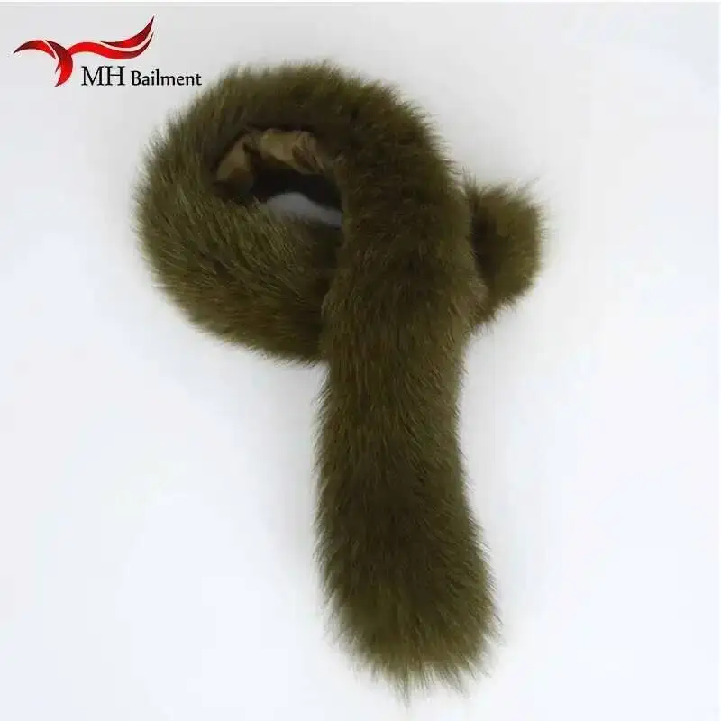 Real Fox Fur Collar Natural Fur Scarf Winter Women Scarves Female Fur Collar Shawl Long Warm Genuine Fashion Fur Scarf