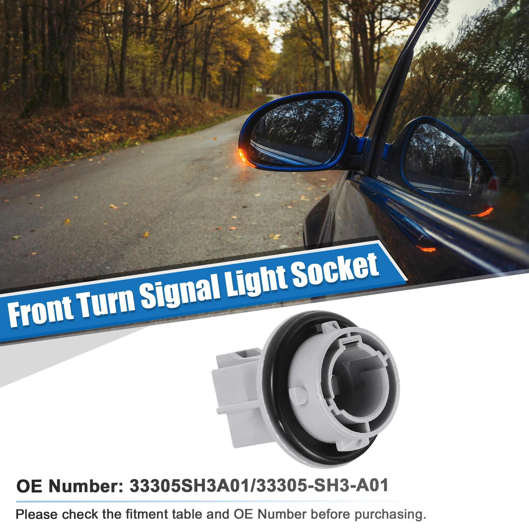 UXCELL 2pcs No.33305SH3A01 Front Turn Signal Light Socket for Acura Integra 1988-1993 for Acura NSX 1997-2005