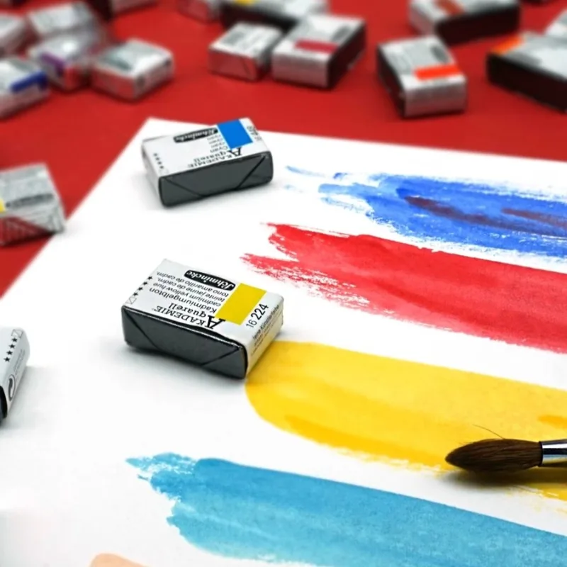 

24-color Half-block German Schminke Solid Watercolor Pigments College-level Art Supplies Hand-drawn Illustrations Colored Paints