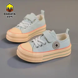 Babaya Children's Canvas Shoes Spring 2024 New Boys Student Shoes Girls Breathable Casual Low Board Shoes for Kids Sneakers