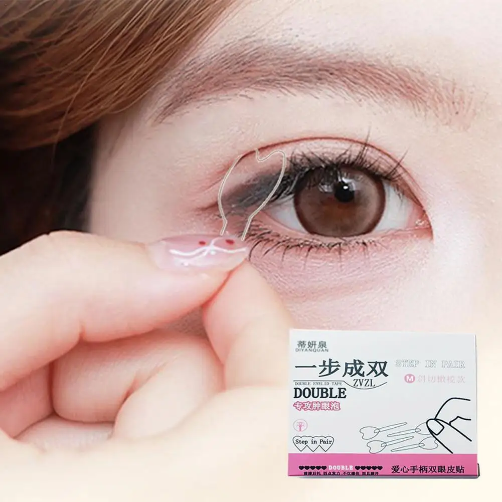 120 ชิ้นที่มองไม่เห็นสติกเกอร์ตาสองชั้น - กันน้ํา Natura ยาวนานด้วยเครื่องมือรูปหัวใจ, สติกเกอร์เปลือกตาโปร่งใส