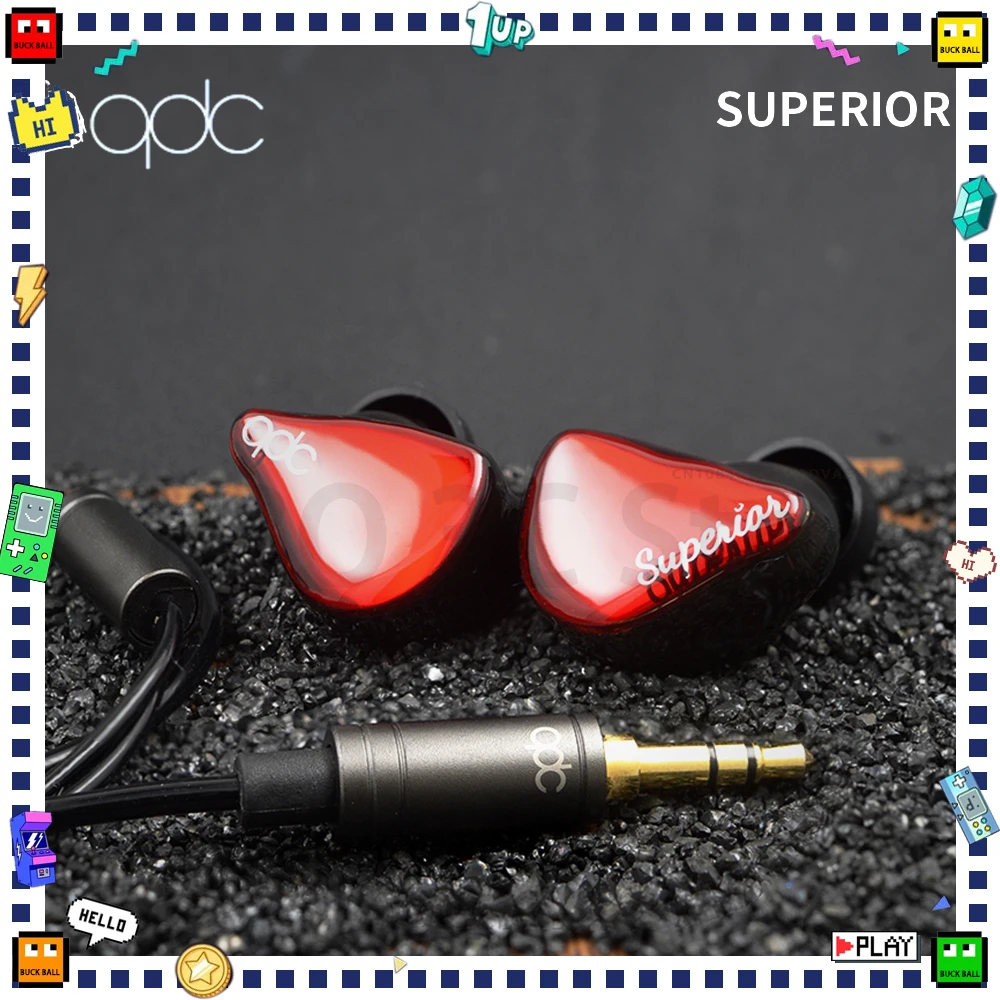 QDC SUPERIOR Wired HIFI Earphones In-Ear Earbuds High Fidelity Sound Quality Monitor Headset Full Frequency Dynamic Accessories