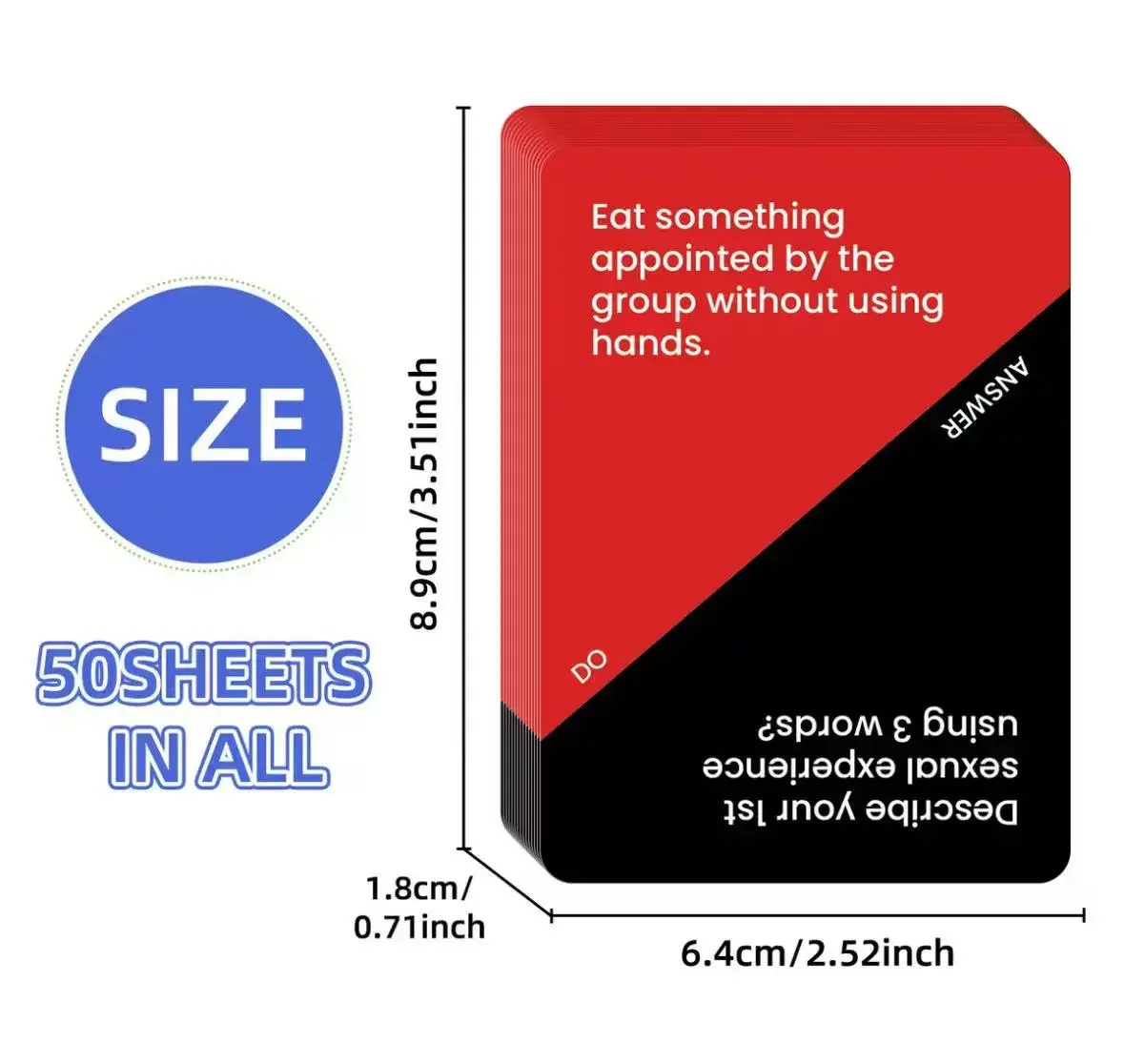 50 بطاقة ألعاب تفاعلية غير رسمية للبالغين من Truth or Dare مناسبة لتجمعات العديد من الأشخاص #3