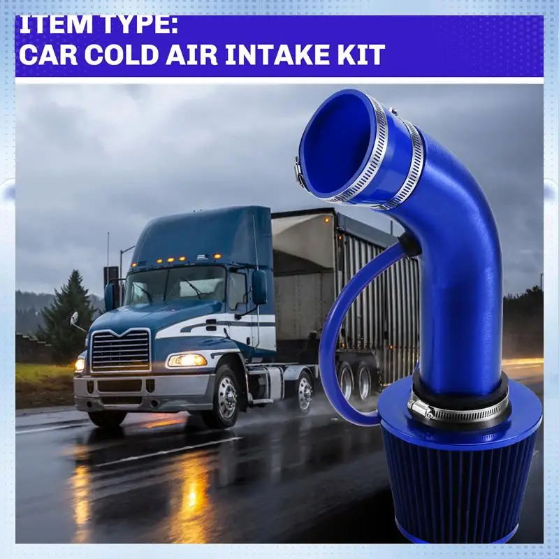 

A70R-76Mm/3-Inch Car Air Filter With Intake Pipe System Turbine Induction Kit Aluminum Universal Truck Accessories