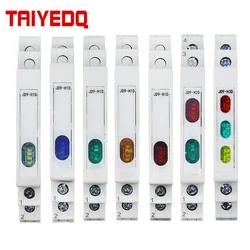 1PC Din Rail Indicator Light JD9 AC/DC 230V Signal Lamp Pilot Lights 50/60Hz Thin Style Dual/Single Lamp