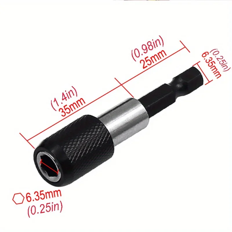 3PCS 60/100/150mm Extension Rod 1/4 Inch Quick Hex Shank Release Magnetic Electric Screwdriver Extension Bit Holder