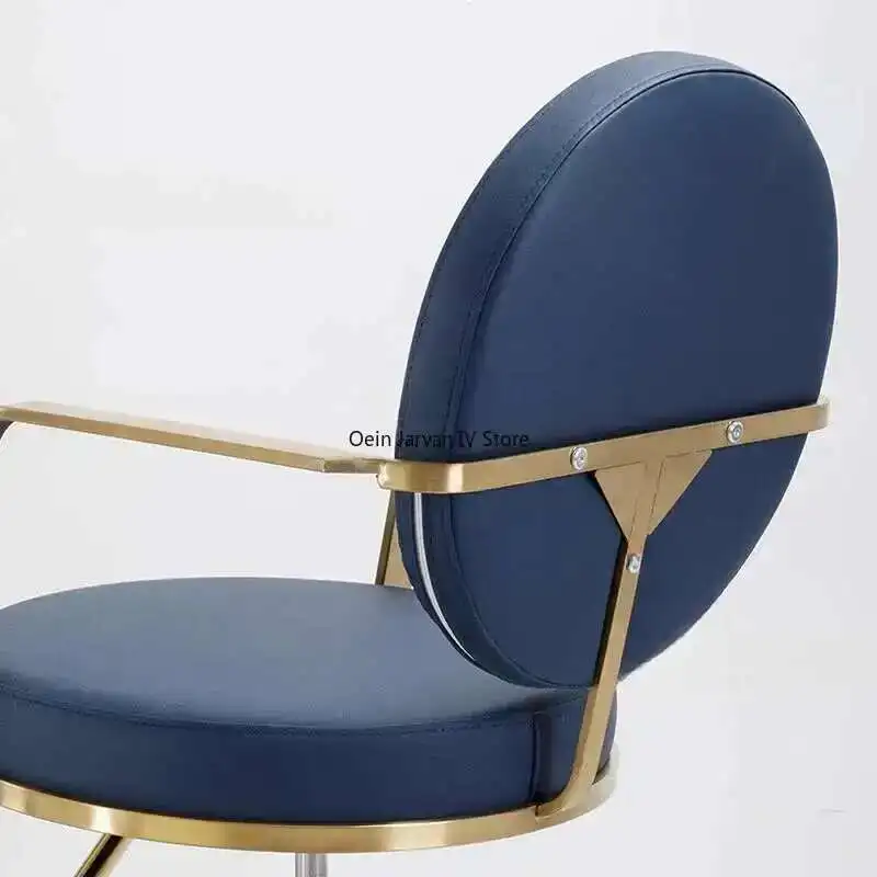 كراسي حلاقة بسيطة من الفولاذ المقاوم للصدأ لصالونات التجميل الحديثة كراسي حلاقة فاخرة قابلة للرفع أثاث Cadeira De Barbeiro