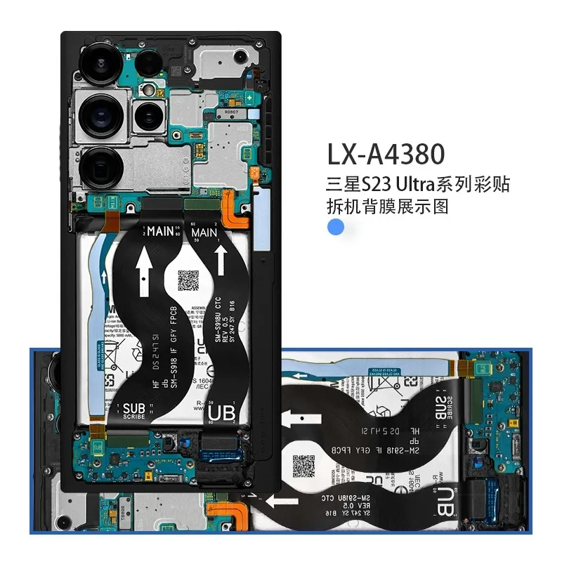 For Samsung Galaxy S23 S22 S21 ultra Z Fold4 3 Teardown Decal Skin Back Screen Protector Film Cover  3M Wrap Case Matte Sticker