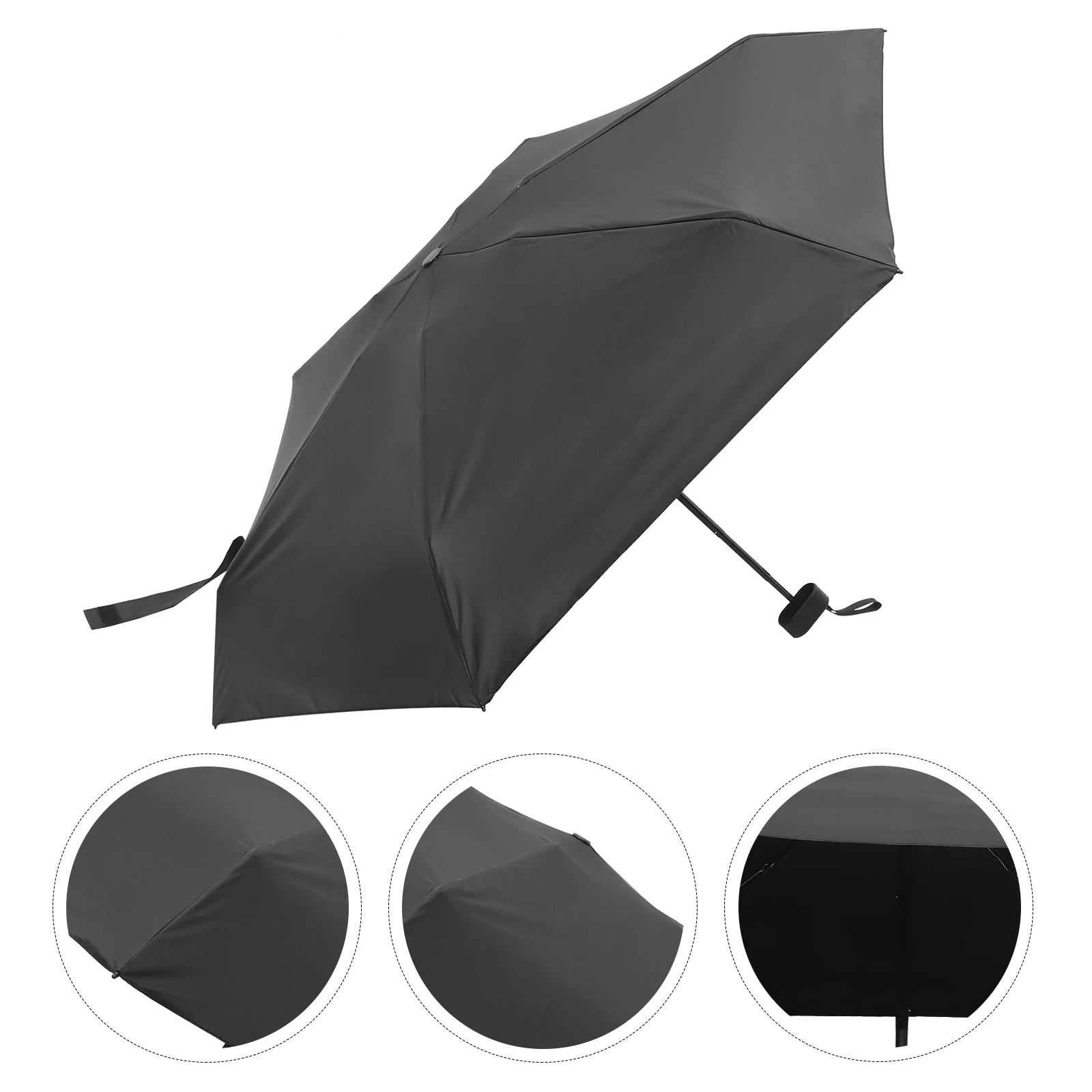 

Premium 6-Folding Pocket Umbrella For Travel Sun Rain Protection Compact Waterproof Uv Resistant Lightweight Non-Slip Handle