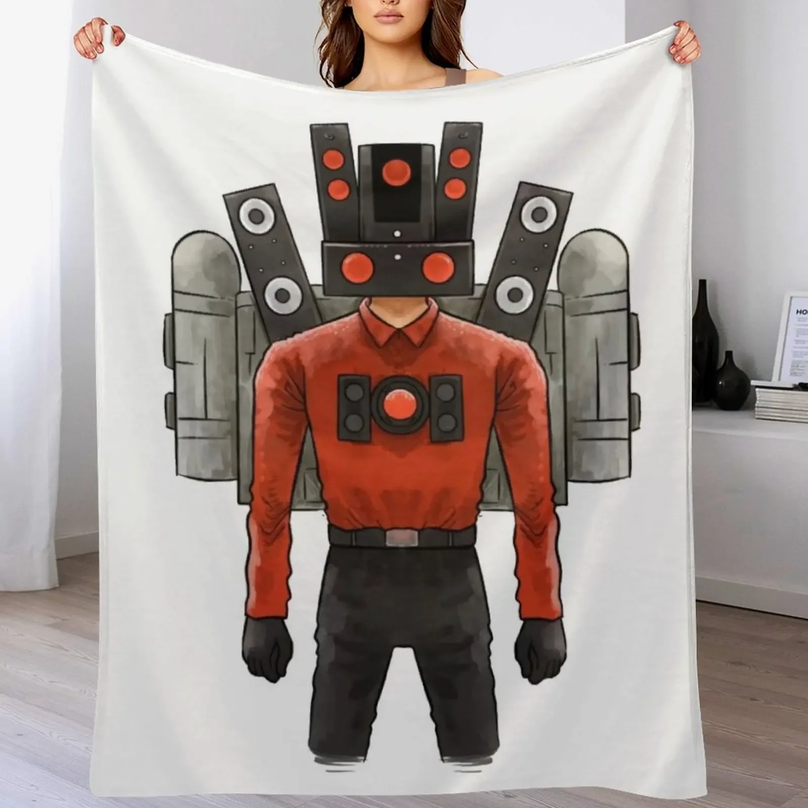 

speakerman Throw Blanket Soft Plaid Custom Decorative Beds anime Blankets