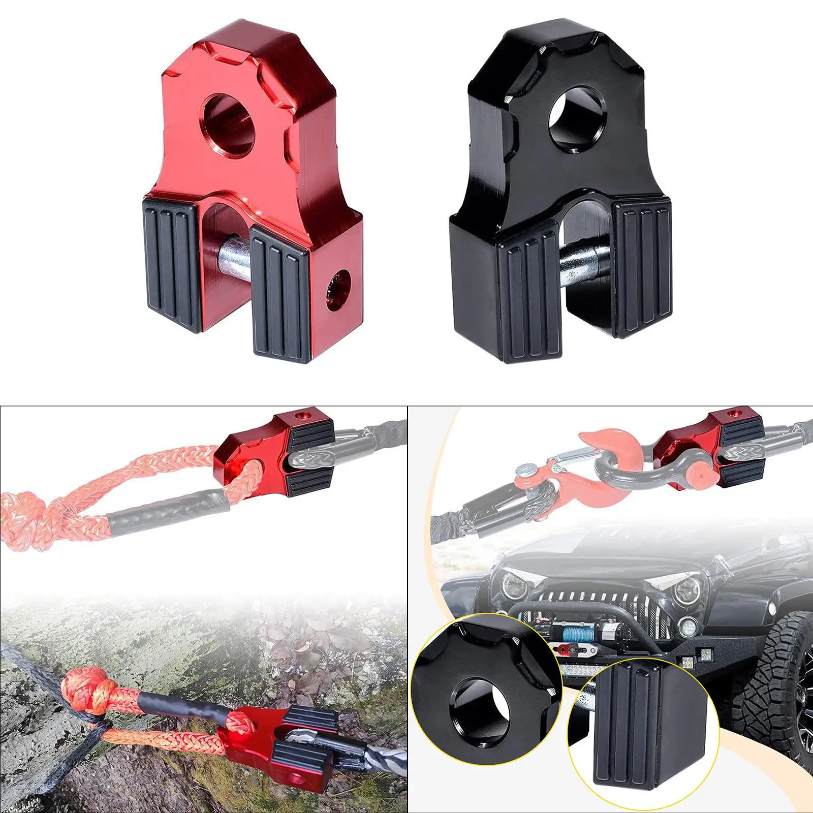 

Generic Winch Shackle Mount Flat Hook Connector Towing Hook Mount Aluminum Sturdy Flat Trailer Hitch for Cars Truck ATV