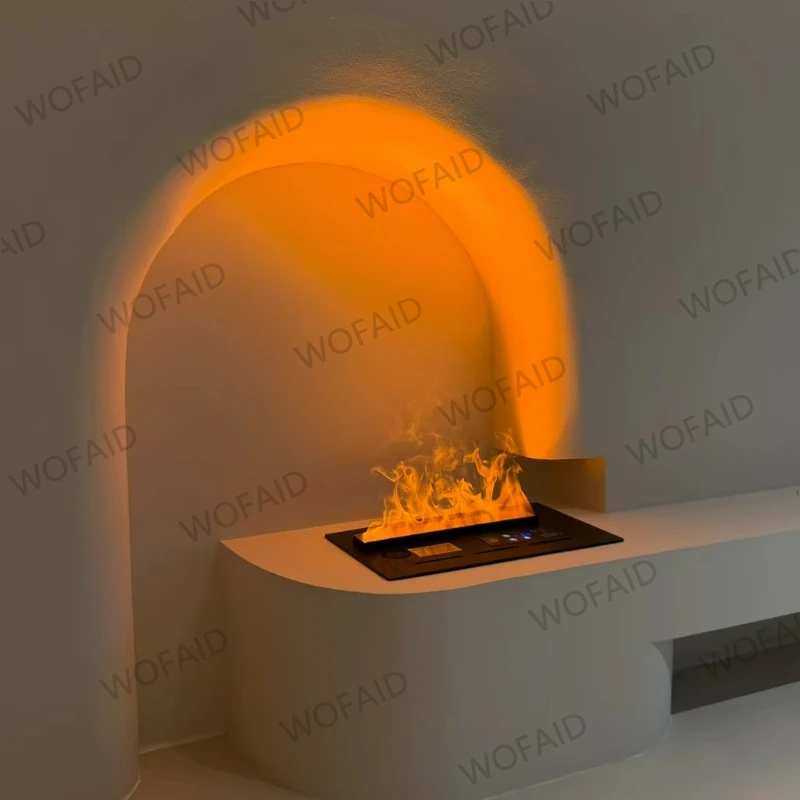 High End Home Decoration Furniture Fireplace Core Simulation Flame Humidifier Embedded 3D Atomization Fireplace False Fire Place