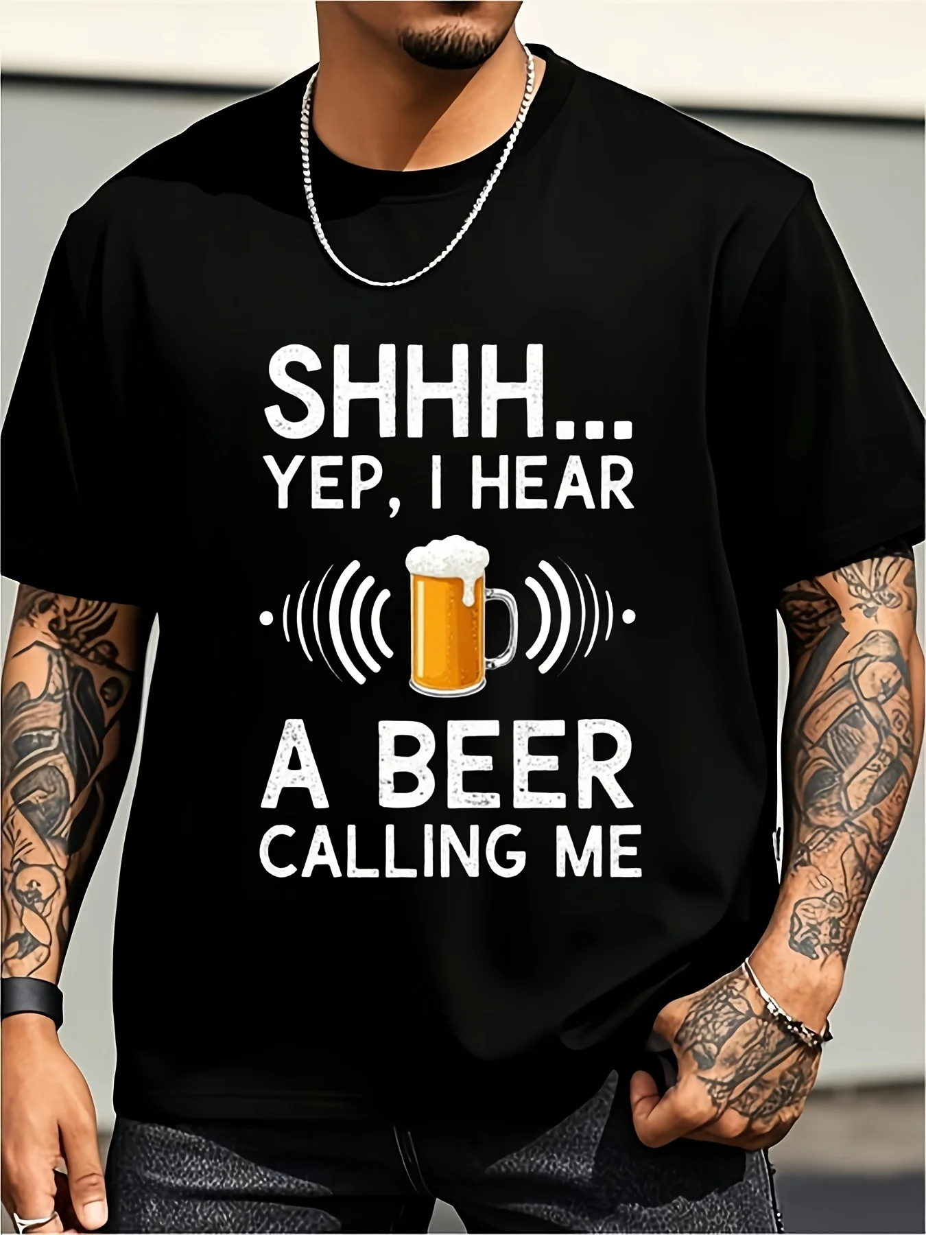 Men's Fun Beer Lover T-Shirt with the Slogan 