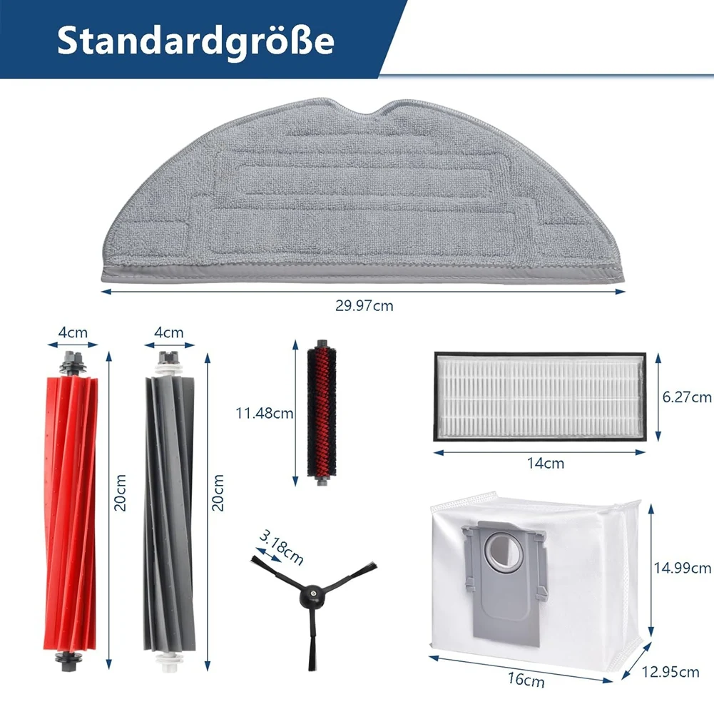 A01v acessórios para roborock s8 pro ultra s8 s8 + principal escova lateral filtro saco de pó substituição robô vácuo peças