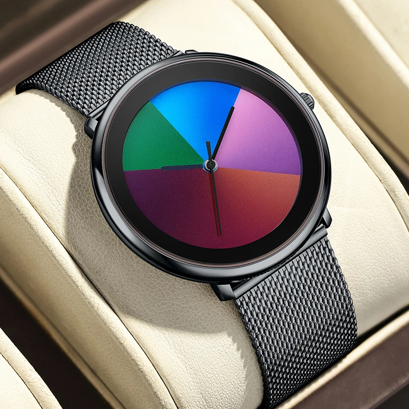 ساعة LIGE الأصلية بسوار للنساء، أنيقة للغاية، شبكية رفيعة للغاية مقاومة للماء، كوارتز، ساعات رسمية فاخرة للسيدات #6