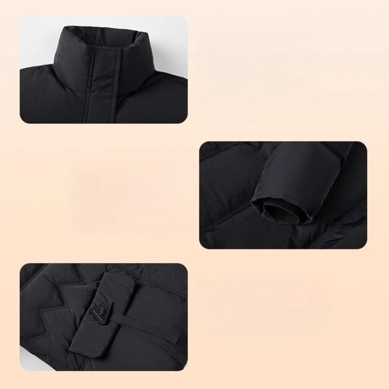 Chericom レディース スタンドカラー ダウンジャケット 2025 冬 ホワイトダックダウン フィル ツーウェイジップ フロント 防風 保温コート Y309130Y