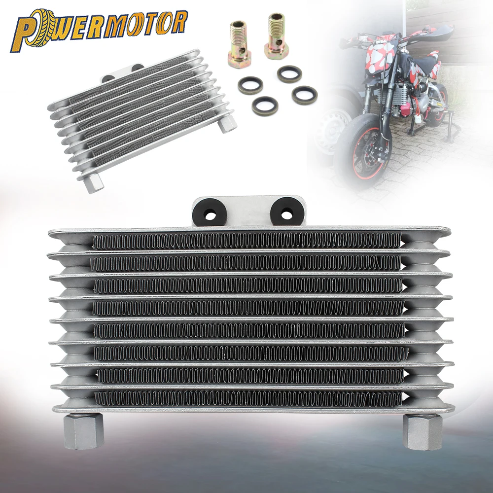 

Universal Motocross Oil Cooler for KTM Honda Kawasaki Yamaha 50cc 250cc 8 Row Enduro DirtBike Oil Cooler Replacement Parts
