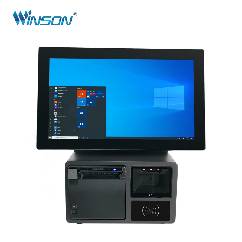 Self-Service Kiosk POS System With 15.6-inch Smart Touchscreen Interactive Self-Payment Quad-Core Metal