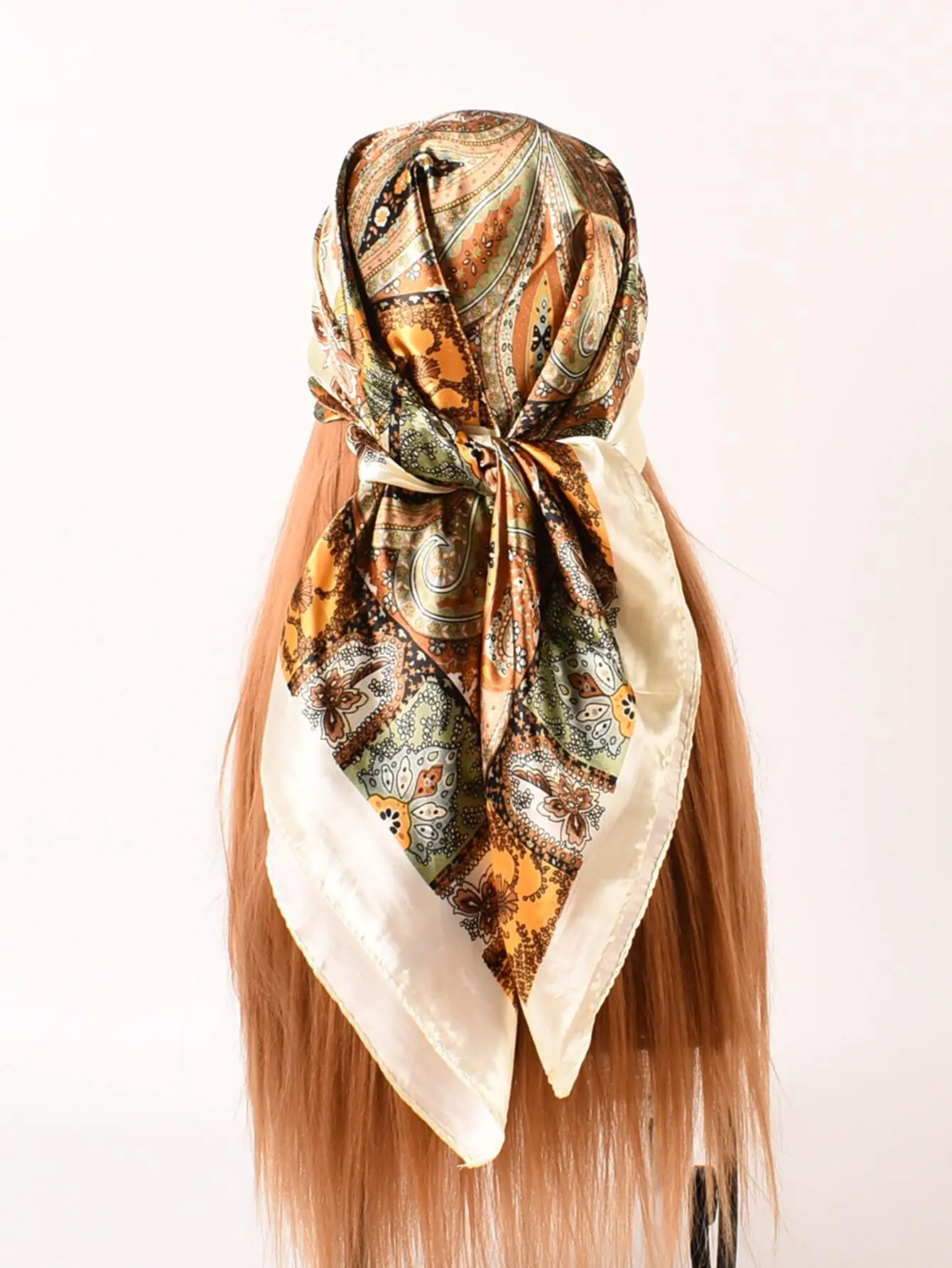 

1Pc Women Multicolor Paisley Woven Printed Scarf Shawl Stylish Headwrap for Travel Party Evening Events
