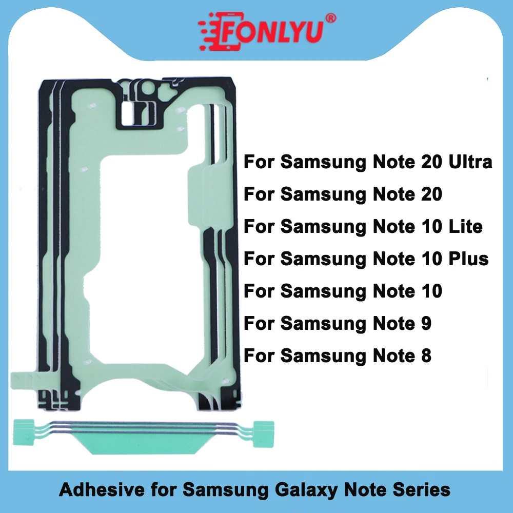 

FONLYU Adhesive Sticker For Samsung Galaxy Note20 / Note 20 Ultra N980 Front LCD Screen Fix Tape Bezel Frame Replacement Glue