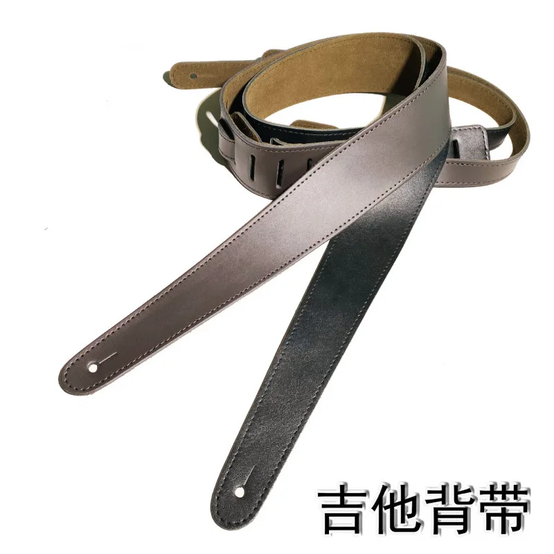 Guitar Strap for Electric Acoustic Guitar, Leather Music Performance Accessory, Adjustable Comfortable Durable Instrument Belt