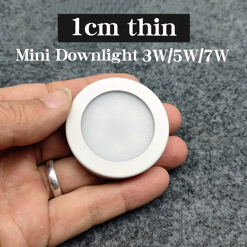 Ultracienki mały downlight reflektor LED szafka na wino gablota mini lampa sufitowa 3W 5W 7W AC220V