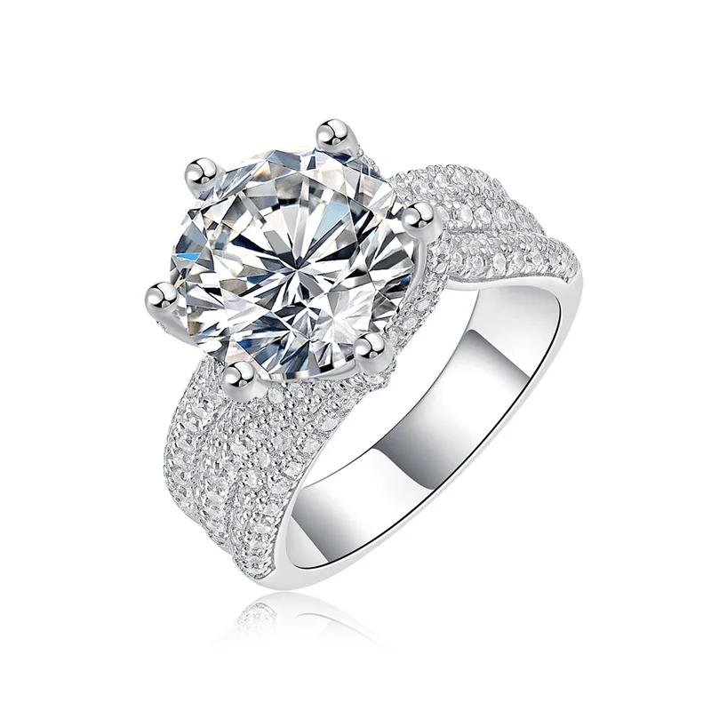 

R12686 Lefei Fashion Luxury Trend Classic Moissanite 5ct Eternal Oath Ring For Elegant Women 925 Silver Party Jewelry Charm Gift