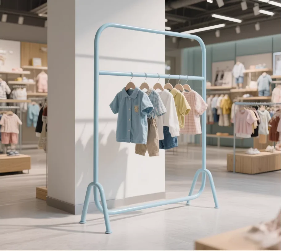 

Women's Clothing Storestore Ins Wind Floor Hanging Hanger Wrought Iron, Storage Clothing Rack Strong Load-bearing Creative Middl