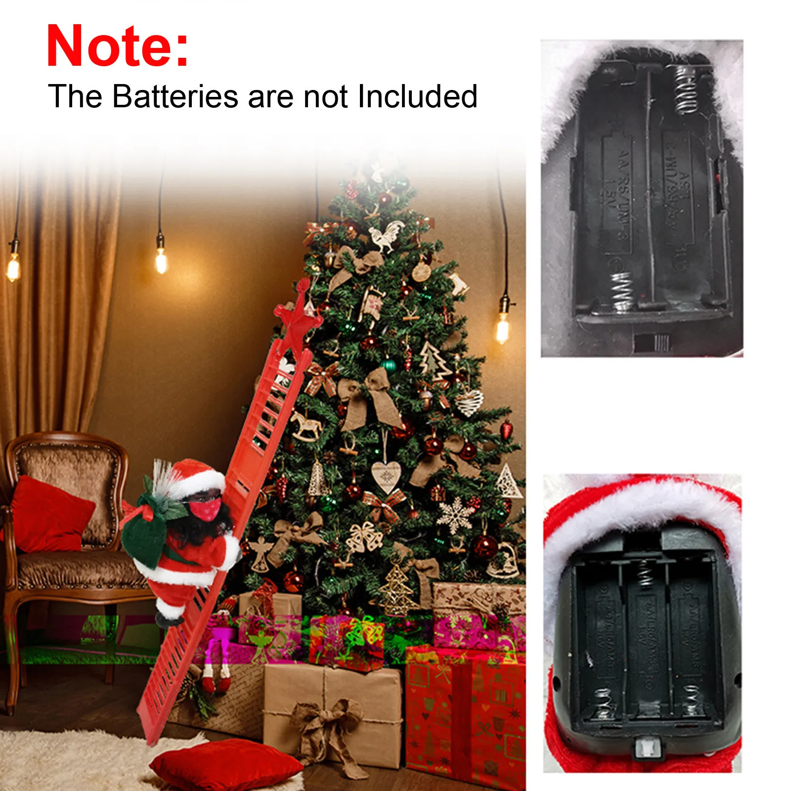 تسلق سانتا زينة عيد الميلاد هدايا سانتا عيد الميلاد تسلق صعودا وهبوطا تسلق سانتا مع ألعاب الأطفال المشهورة الخفيفة #1