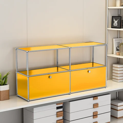 Modern Storage Cabinet Versatile Free-Standing Organizer for Living Room Bedroom and Home Office Bookshelf