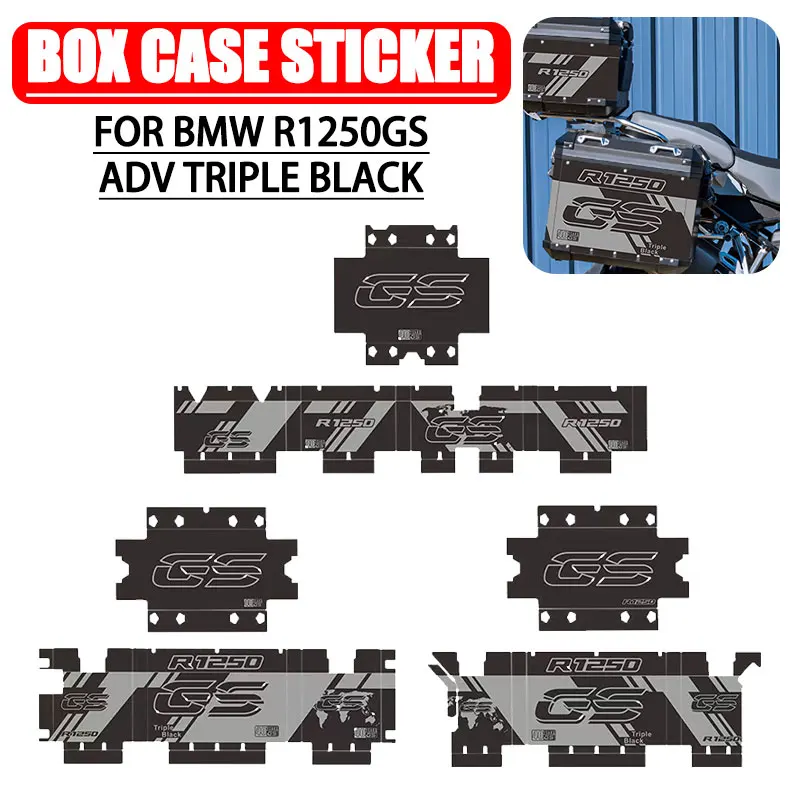 For BMW R1250GS R 1250 GS ADV Adventure Motorcycle Sticker Box Side Case Stickers Triple Black Sticker Decal 2019-2021 2022 2023