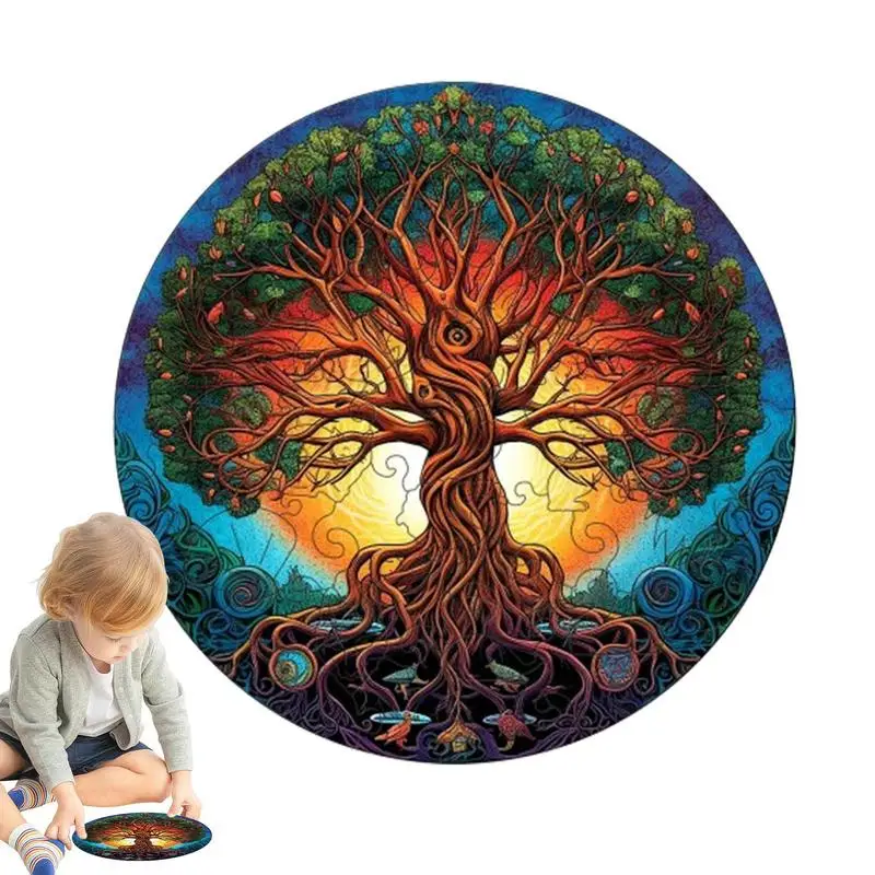 

Jigsaw Puzzles For Adults Uniquely Irregular Wooden Puzzle Of Tree Life Family Game Play Collection Creative Gift For Teenagers