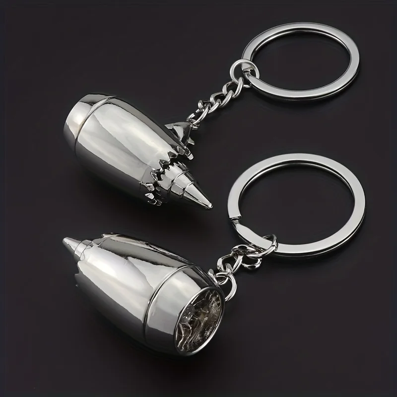 3D aircraft engine metal keyring pendant Tao Goods source creative aviation Metal Keychain Bag Charms