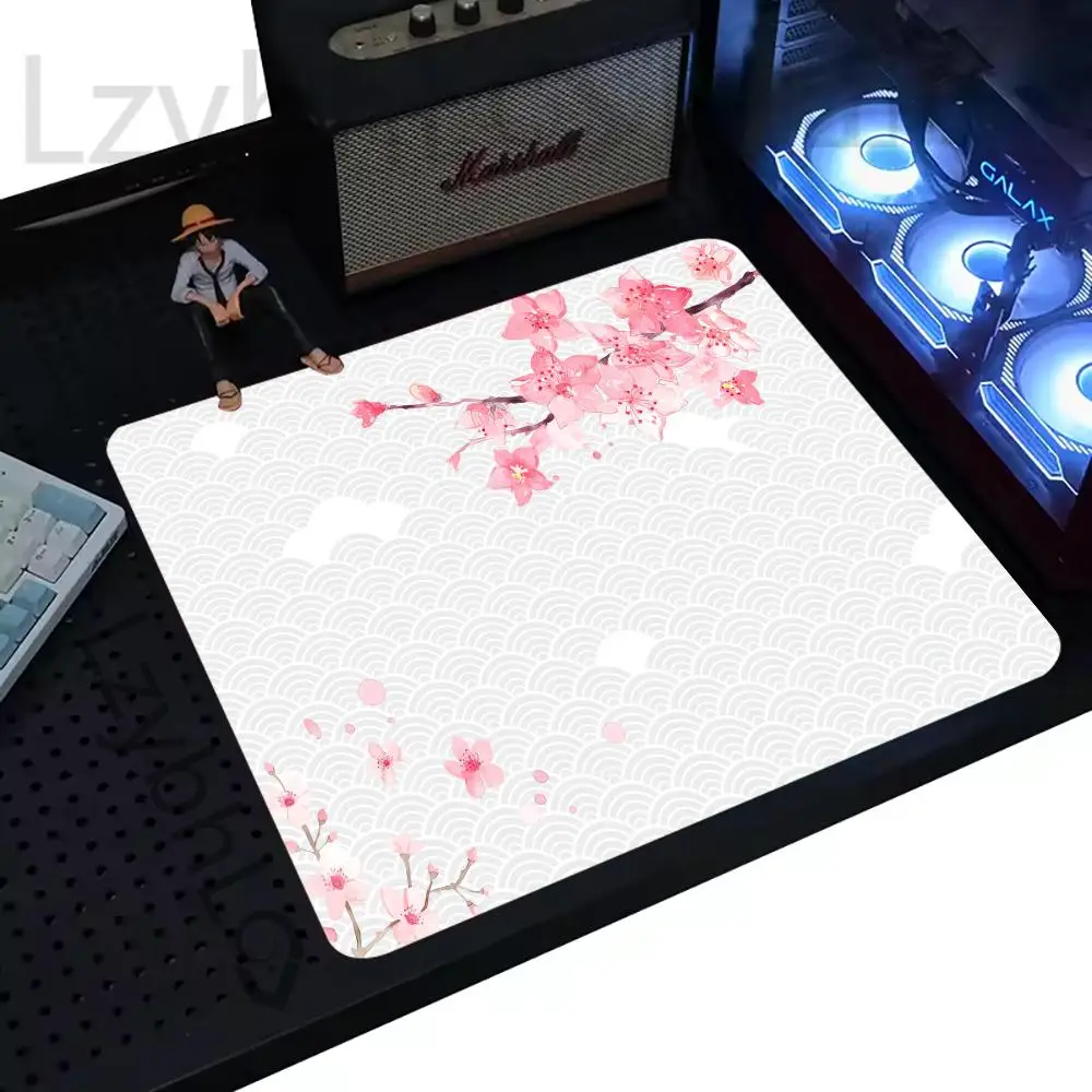 

Japan Sakura Mouse Pads Small Gaming Mousepads Square Anti-slip Rubber Base Mausepad Company Laptop Desktop Pad Cute Rugs 45*40