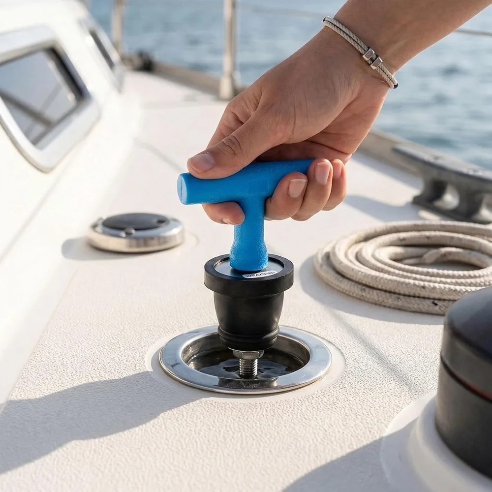 Durable Unique Bolt Compression Boat Drain Plug Stainless Steel Screw Expansion Rubber Plug Hull Drain Plug For Yachts