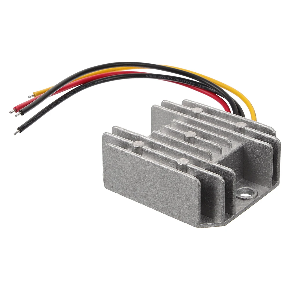 

12V 24V to 5V DC Converter Car Power Adapter Vehicle Inverter Die Cast Aluminum Tinned Copper Wire Compact Stabilizer