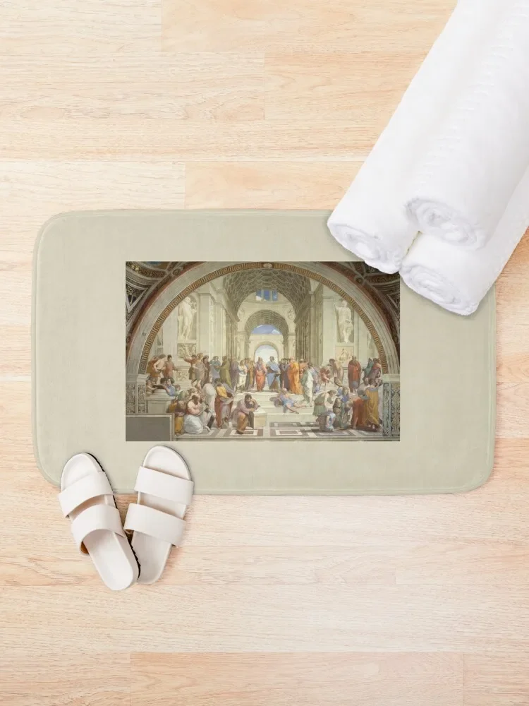 School of Athens by Raphael Bath Mat Carpet Living Room For The Bathroom Bathroom Items Mat