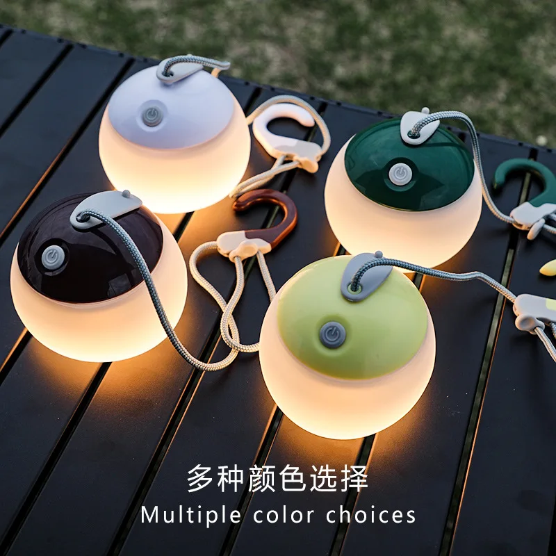 

Portable silicone outdoor camping light multifunctional retro camping horse lamp USB rechargeable LED tent atmosphere hanging li