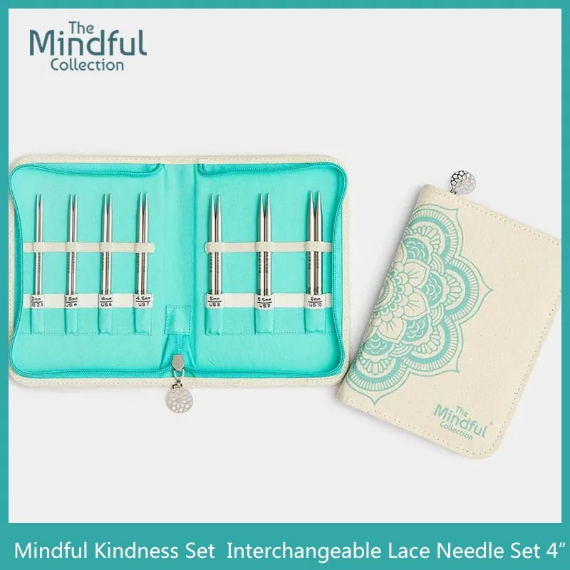 Knitters Pride Mindful The Kindness  Set Interchangeable Lace Needle Set 4