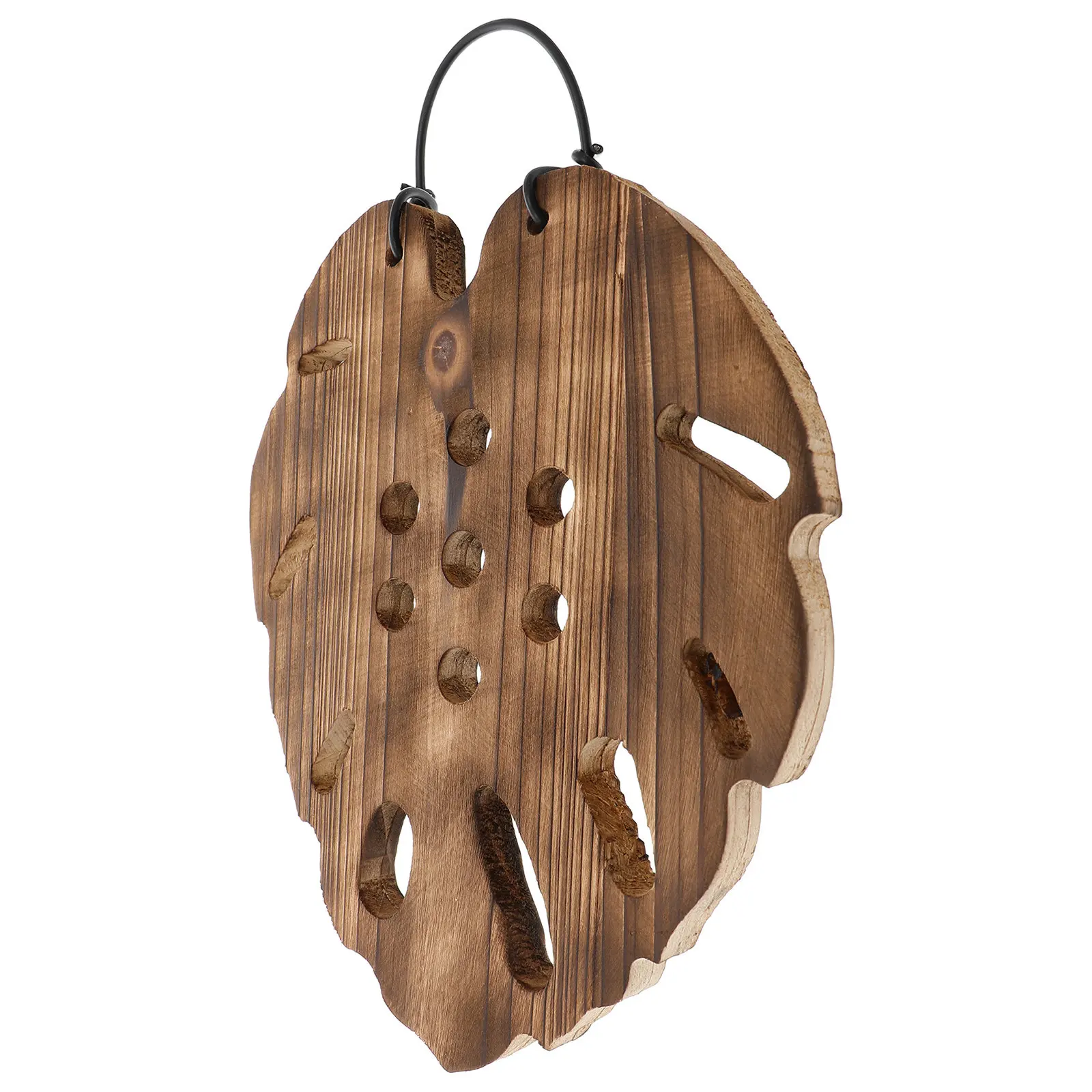 Wooden Hexagonal Fern Mounting Board Unique Geometric Plant Wall Holder for Ferns Home Office Decor Hanging Plant Board Garden